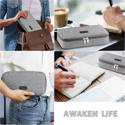 Homecube Casca de lápis Porta lápis caixa de maquiagem bolsas de tecido de oxford papelão de armazenamento grande