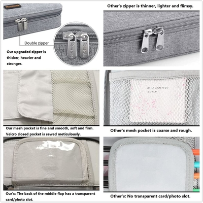 Homecube Casca de lápis Porta lápis caixa de maquiagem bolsas de tecido de oxford papelão de armazenamento grande