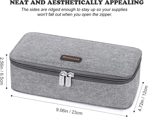 Homecube Casca de lápis Porta lápis caixa de maquiagem bolsas de tecido de oxford papelão de armazenamento grande