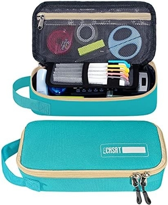ECHSRT Caixa de lápis grande, bolso de caneta estética com grande capacidade, saco de papelada portátil minimalista com alça para