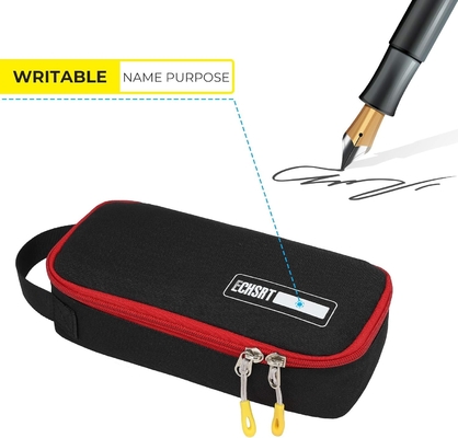 ECHSRT Caixa de lápis grande, bolso de caneta estética com grande capacidade, saco de papelada portátil minimalista com alça para