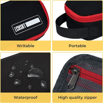 ECHSRT Caixa de lápis grande, bolso de caneta estética com grande capacidade, saco de papelada portátil minimalista com alça para