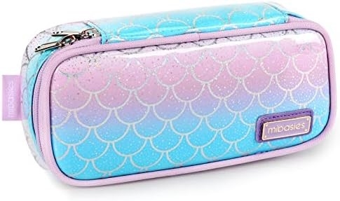 Mibasies Capa de lápis para crianças para meninas e meninos Soft Rainbow Pen Box Pouch (Rainbow 1)