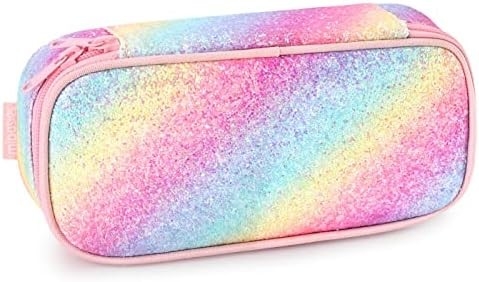 Mibasies Capa de lápis para crianças para meninas e meninos Soft Rainbow Pen Box Pouch (Rainbow 1)