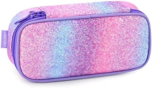 Mibasies Capa de lápis para crianças para meninas e meninos Soft Rainbow Pen Box Pouch (Rainbow 1)