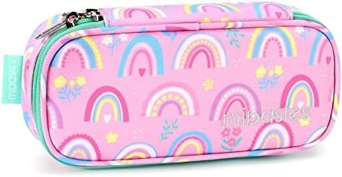 Mibasies Capa de lápis para crianças para meninas e meninos Soft Rainbow Pen Box Pouch (Rainbow 1)