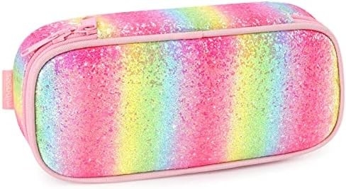 Mibasies Capa de lápis para crianças para meninas e meninos Soft Rainbow Pen Box Pouch (Rainbow 1)