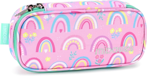 Mibasies Capa de lápis para crianças para meninas e meninos Soft Rainbow Pen Box Pouch (Rainbow 1)