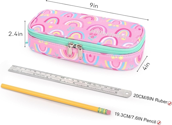 Mibasies Capa de lápis para crianças para meninas e meninos Soft Rainbow Pen Box Pouch (Rainbow 1)