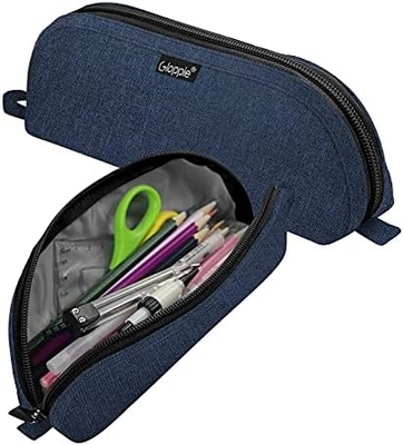 Gloppie Cute Casca de lápis Kawaii Bolsa de lápis Casca de lápis pequeno Sacos de lápis simples com Caixa de lápis Zipper Casca de lápis de ônibus