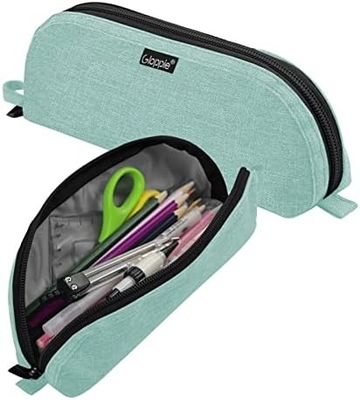 Gloppie Cute Casca de lápis Kawaii Bolsa de lápis Casca de lápis pequeno Sacos de lápis simples com Caixa de lápis Zipper Casca de lápis de ônibus