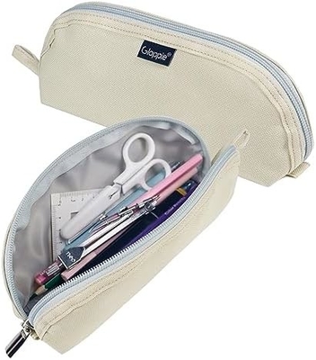 Gloppie Cute Casca de lápis Kawaii Bolsa de lápis Casca de lápis pequeno Sacos de lápis simples com Caixa de lápis Zipper Casca de lápis de ônibus