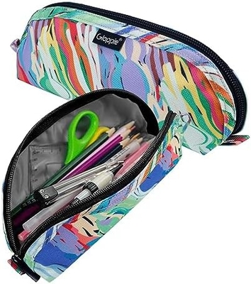 Gloppie Cute Casca de lápis Kawaii Bolsa de lápis Casca de lápis pequeno Sacos de lápis simples com Caixa de lápis Zipper Casca de lápis de ônibus