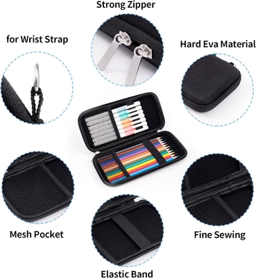 Idream365 Upgraded Hard Pencil Case Box For Adluts,Durable Pen Carrying Case with Zipper-Black (Caixa para lápis dura com fecho)