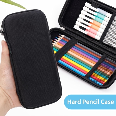 Idream365 Upgraded Hard Pencil Case Box For Adluts,Durable Pen Carrying Case with Zipper-Black (Caixa para lápis dura com fecho)
