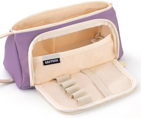 EASTHILL Larga Capacidade Caixa Lápis Bolsa Caixa Lápis Simples Papeleria Saco Escola Faculdade Organizador de Escritório para Adolescentes Meninas