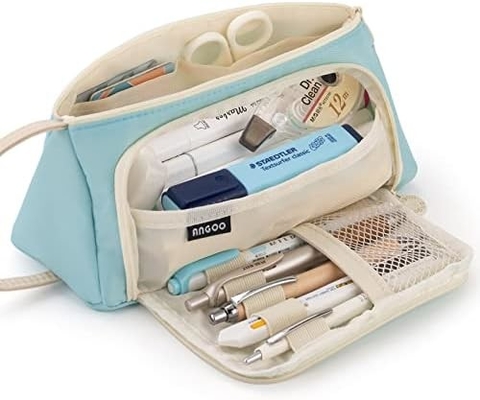 EASTHILL Larga Capacidade Caixa Lápis Bolsa Caixa Lápis Simples Papeleria Saco Escola Faculdade Organizador de Escritório para Adolescentes Meninas