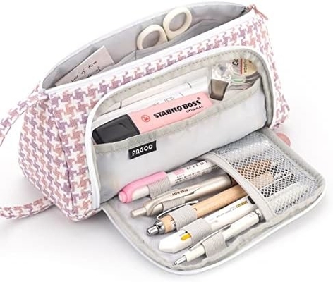 EASTHILL Larga Capacidade Caixa Lápis Bolsa Caixa Lápis Simples Papeleria Saco Escola Faculdade Organizador de Escritório para Adolescentes Meninas