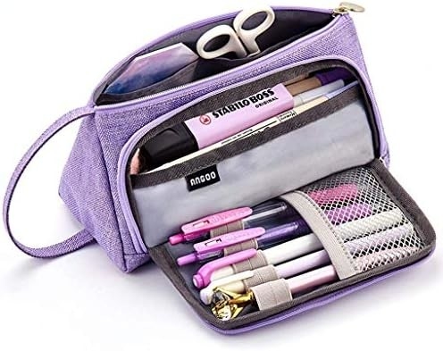 EASTHILL Larga Capacidade Caixa Lápis Bolsa Caixa Lápis Simples Papeleria Saco Escola Faculdade Organizador de Escritório para Adolescentes Meninas