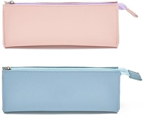 ISuperb 4 Pcs Pequena Caixa de Lápis PU Couro Lápis Bolsa Impermeável Organizador Saco de Armazenamento Bolsa Cosmética Zipper Para Mulheres