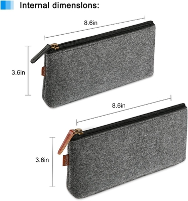 ProCase Saco de lápis Saco de lápis, papelão de feltro para estudantes Saco de zíper Saco para canetas, lápis, destacadores, caneta de gel, marcadores