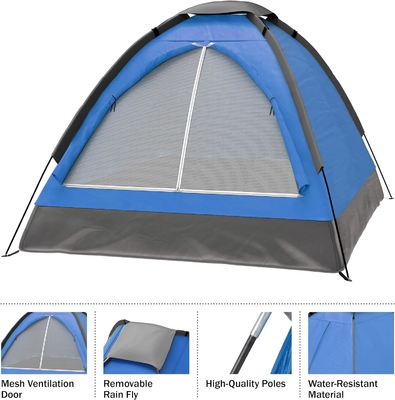 Tenda Dome para 2 pessoas, abrigo fácil de montar com mosca de chuva e saco de transporte para acampar, praia, mochila, caminhadas,