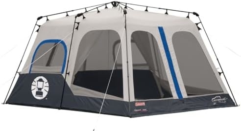 Tenda de acampamento Coleman com instalação instantânea, 4/6/8/10 pessoa Tenda weatherproof com tecnologia WeatherTec, duplo espesso