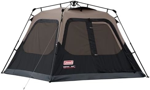Tenda de acampamento Coleman com instalação instantânea, 4/6/8/10 pessoa Tenda weatherproof com tecnologia WeatherTec, duplo espesso