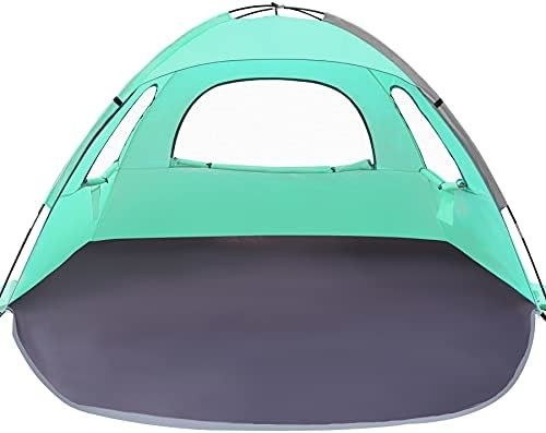Tenda de praia WhiteFang Anti-UV Shelter de sombra solar portátil para 3/4/6 pessoas, piso extensivel com 3 malhas de ventilação