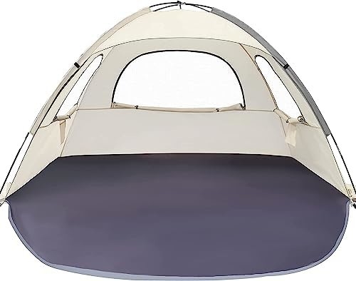 Tenda de praia WhiteFang Anti-UV Shelter de sombra solar portátil para 3/4/6 pessoas, piso extensivel com 3 malhas de ventilação