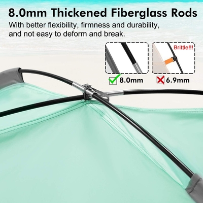 Tenda de praia WhiteFang Anti-UV Shelter de sombra solar portátil para 3/4/6 pessoas, piso extensivel com 3 malhas de ventilação