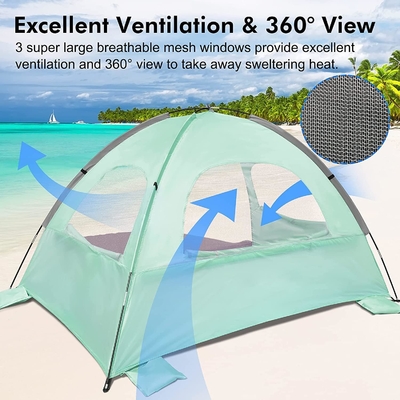 Tenda de praia WhiteFang Anti-UV Shelter de sombra solar portátil para 3/4/6 pessoas, piso extensivel com 3 malhas de ventilação