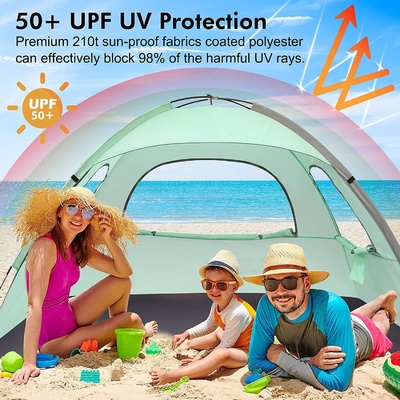 Tenda de praia WhiteFang Anti-UV Shelter de sombra solar portátil para 3/4/6 pessoas, piso extensivel com 3 malhas de ventilação