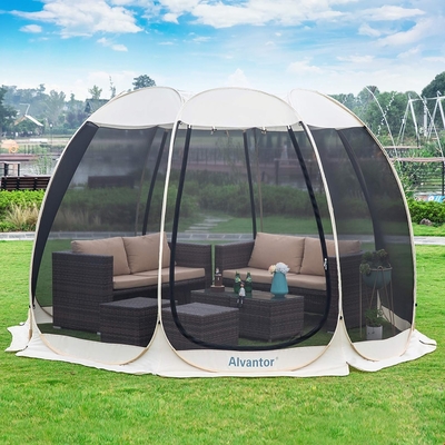 Alvantor Screen House Quarto de Camping Tenda ao ar livre Canopy Pop Up Shade Hexagon Shelter Mesh Paredes Não Impermeável 6'x6'