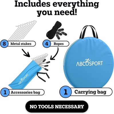 Abco Pop Up Tent para 2 pessoas - Cabana portátil com 2 portas, resistente à água e proteção UV, saco de transporte - Sky Blue