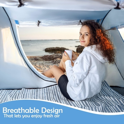 Abco Pop Up Tent para 2 pessoas - Cabana portátil com 2 portas, resistente à água e proteção UV, saco de transporte - Sky Blue