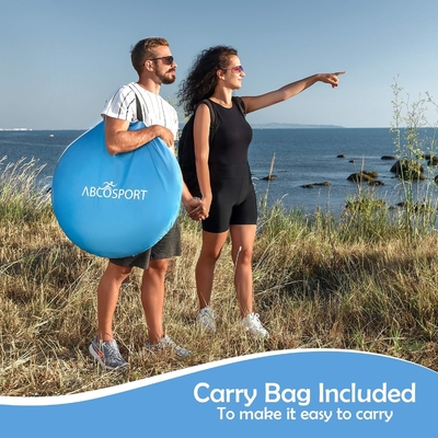 Abco Pop Up Tent para 2 pessoas - Cabana portátil com 2 portas, resistente à água e proteção UV, saco de transporte - Sky Blue