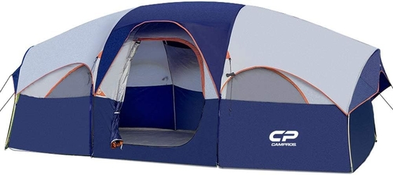 CAMPROS CP Tenda de acampamento para 8 pessoas Tenda familiar resistente a intempéries 5 Janela de malha grande, camada dupla, dividida