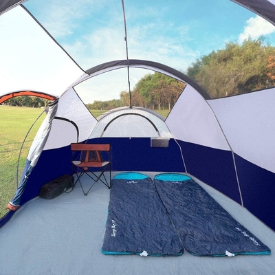 CAMPROS CP Tenda de acampamento para 8 pessoas Tenda familiar resistente a intempéries 5 Janela de malha grande, camada dupla, dividida