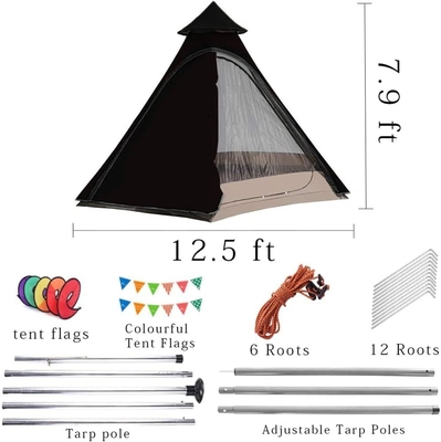 12'x10'x8'Dome Camping Tent 5-6 Pessoa 4 Temporada Duplas Camadas Impermeável Anti-UV Windproof Tents Família Camping ao ar livre