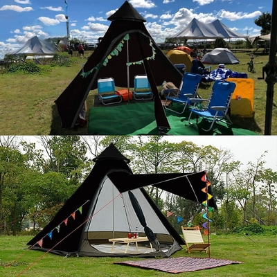 12'x10'x8'Dome Camping Tent 5-6 Pessoa 4 Temporada Duplas Camadas Impermeável Anti-UV Windproof Tents Família Camping ao ar livre