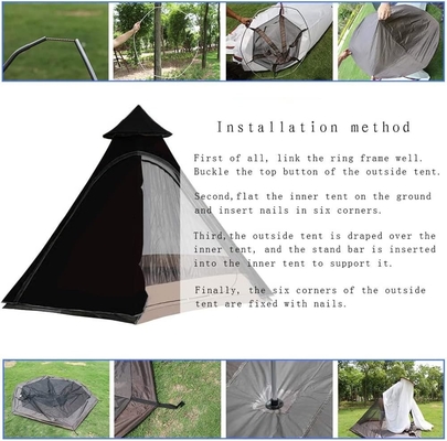 12'x10'x8'Dome Camping Tent 5-6 Pessoa 4 Temporada Duplas Camadas Impermeável Anti-UV Windproof Tents Família Camping ao ar livre