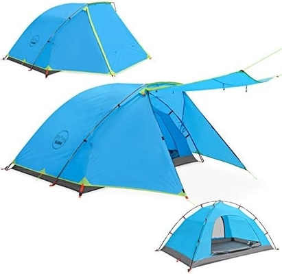KAZOO 2/4 pessoas Tenda de acampamento ao ar livre Impermeável Família grandes tendas 2/4 pessoas fácil de instalar Tenda com varanda camada dupla