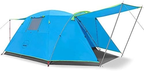 KAZOO 2/4 pessoas Tenda de acampamento ao ar livre Impermeável Família grandes tendas 2/4 pessoas fácil de instalar Tenda com varanda camada dupla