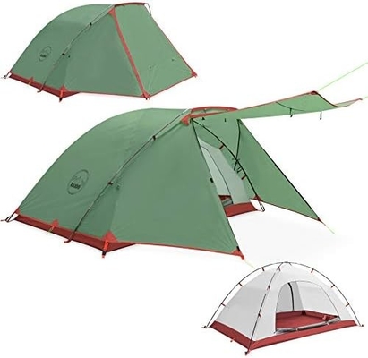 KAZOO 2/4 pessoas Tenda de acampamento ao ar livre Impermeável Família grandes tendas 2/4 pessoas fácil de instalar Tenda com varanda camada dupla
