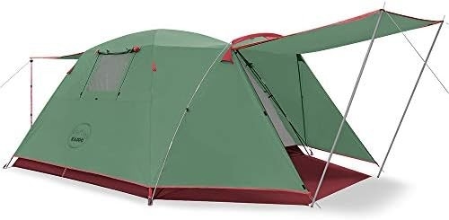 KAZOO 2/4 pessoas Tenda de acampamento ao ar livre Impermeável Família grandes tendas 2/4 pessoas fácil de instalar Tenda com varanda camada dupla