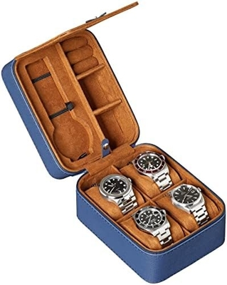 ROTHWELL 5 Watch Travel Case Storage Organizer para 5 relógios