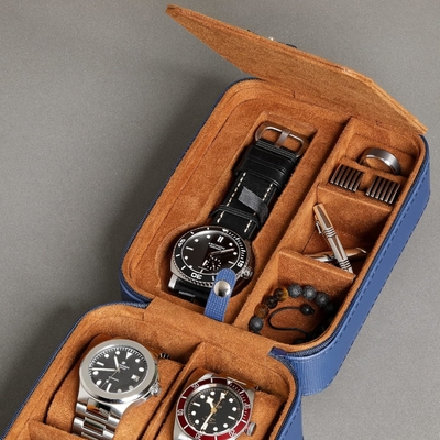 ROTHWELL 5 Watch Travel Case Storage Organizer para 5 relógios