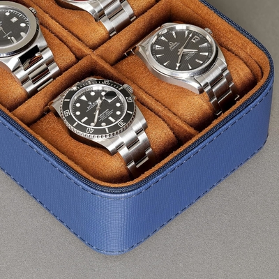 ROTHWELL 5 Watch Travel Case Storage Organizer para 5 relógios