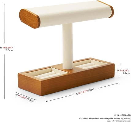 Solid Wood Watch Display Stand T-bar Watch Stand Jewelry Holder Stand Caixas de relógio para homens Organizador de relógio para homens